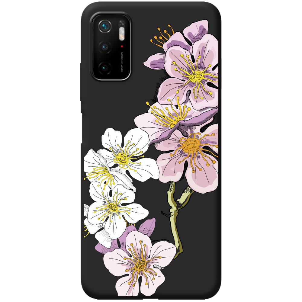 Чохол BoxFace Poco M3 Pro Cherry Blossom Чорний силікон (42474-cc4-44013)