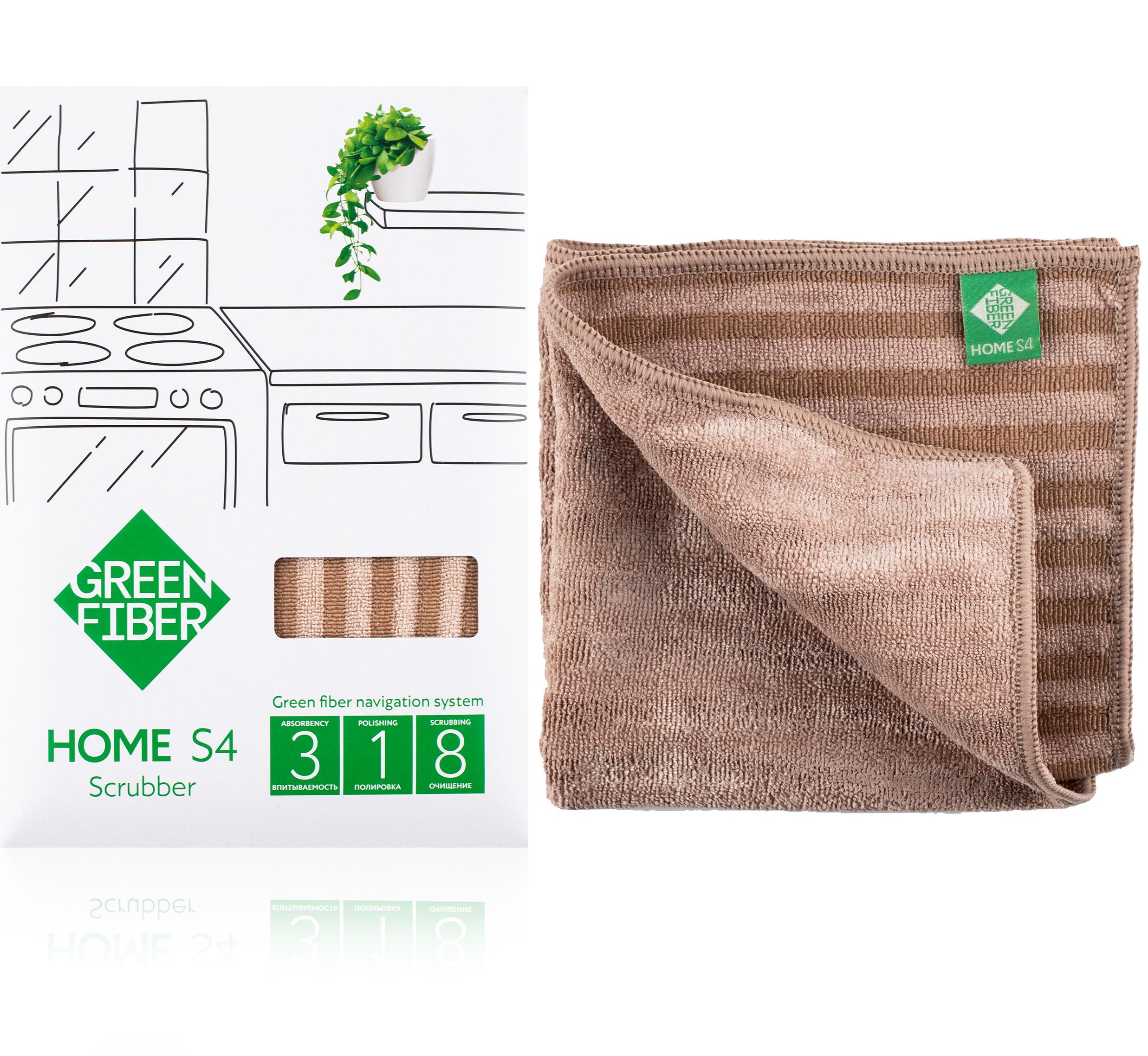 Салфетка GreenWay Green Fiber Home S4 Скрабер Твист Beige (08035) - фото 3