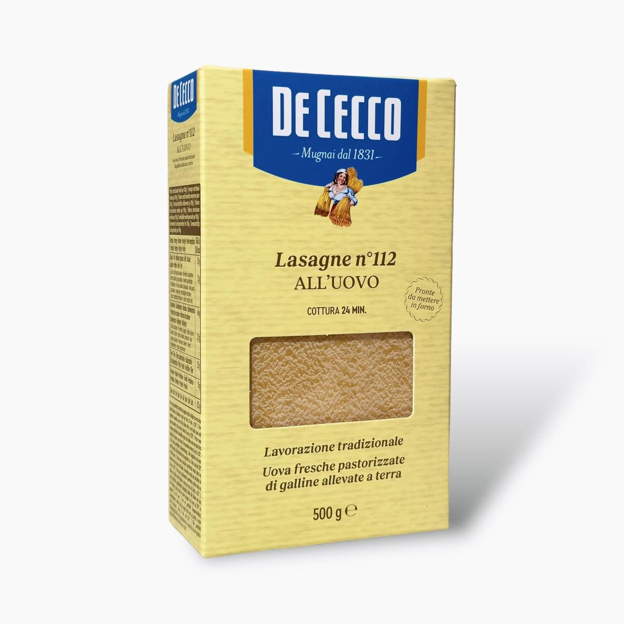 Паста для лазания De Cecco lasagne all uovo nº112 яичная 500 г (2088778278)