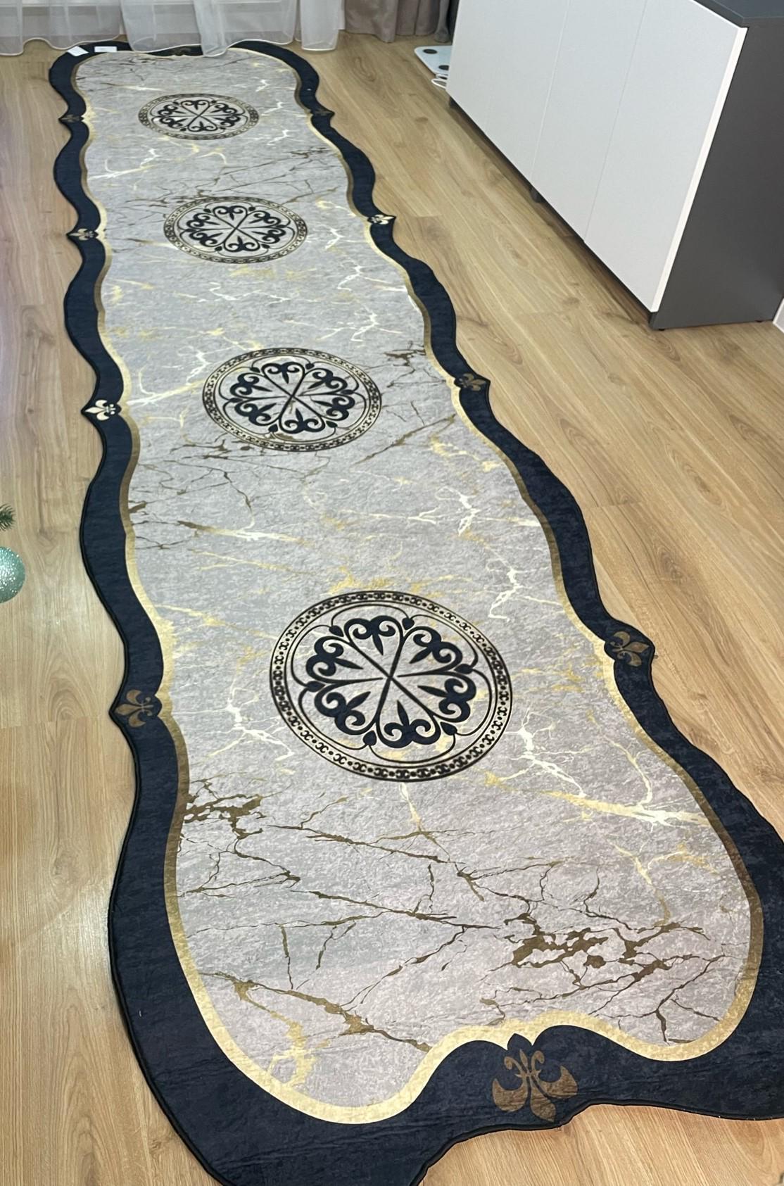 Килим безворсовий Gold Kilim на силіконовій основі з мікровелюру 100x400 см (1009-05)