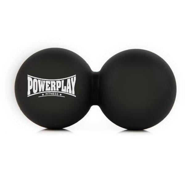 Массажный двойной мяч силиконовый PowerPlay PP-4355 Silicone Lacrosse Peanut Ball 6,4x12,7 см Черный (PP-4355_Black)