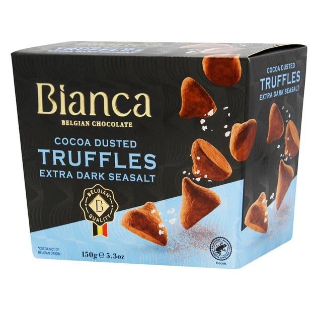 Цукерки Bianca Belgian Chocolate Truffles Extra Dark Seasalt 150 г