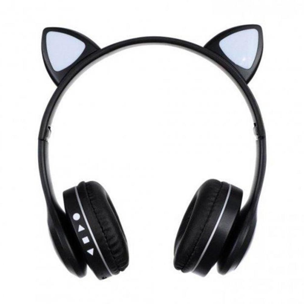 Навушники бездротові CAT ear VZV-23M Bluetooth з підсвічуванням Чорний (ULT-7380881) - фото 2