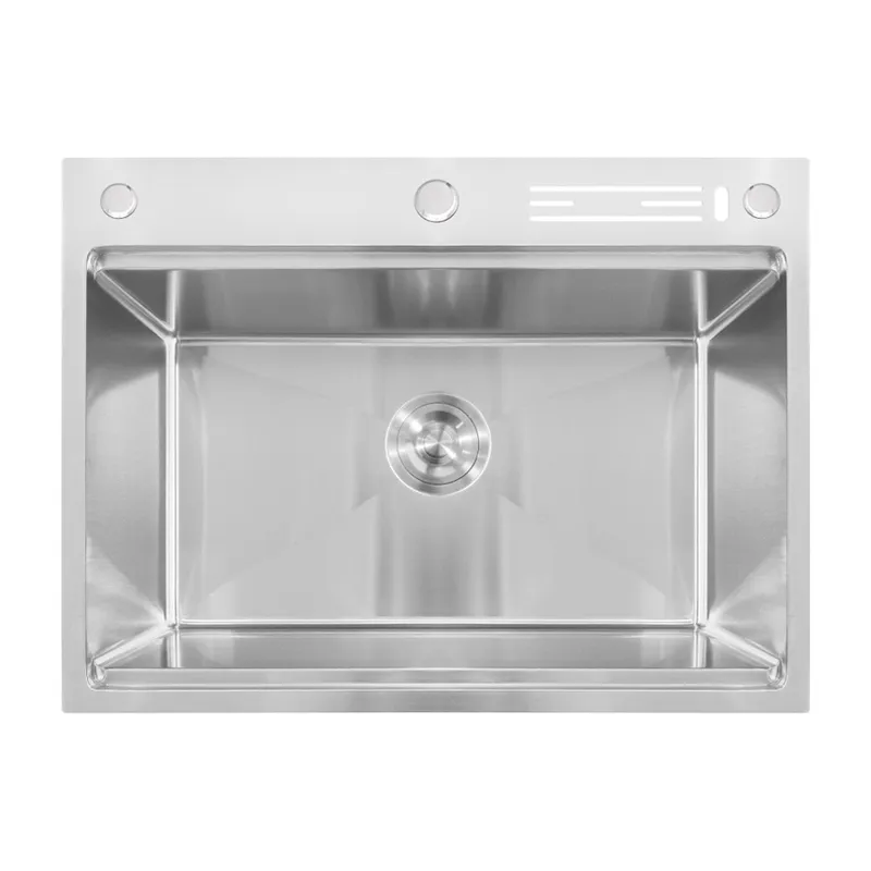 Мойка для кухни MIXXUS MH7050-SK Nano-Silver со ступенью для сушилки 700х500 мм (MX1943)