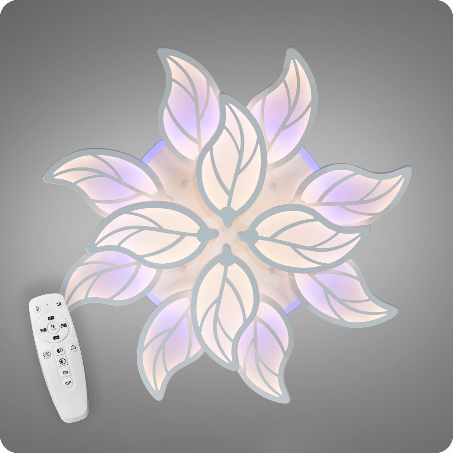 Люстра світлодіодна 517 Dlight 3color з пультом 180 Вт Білий (01929) - фото 4