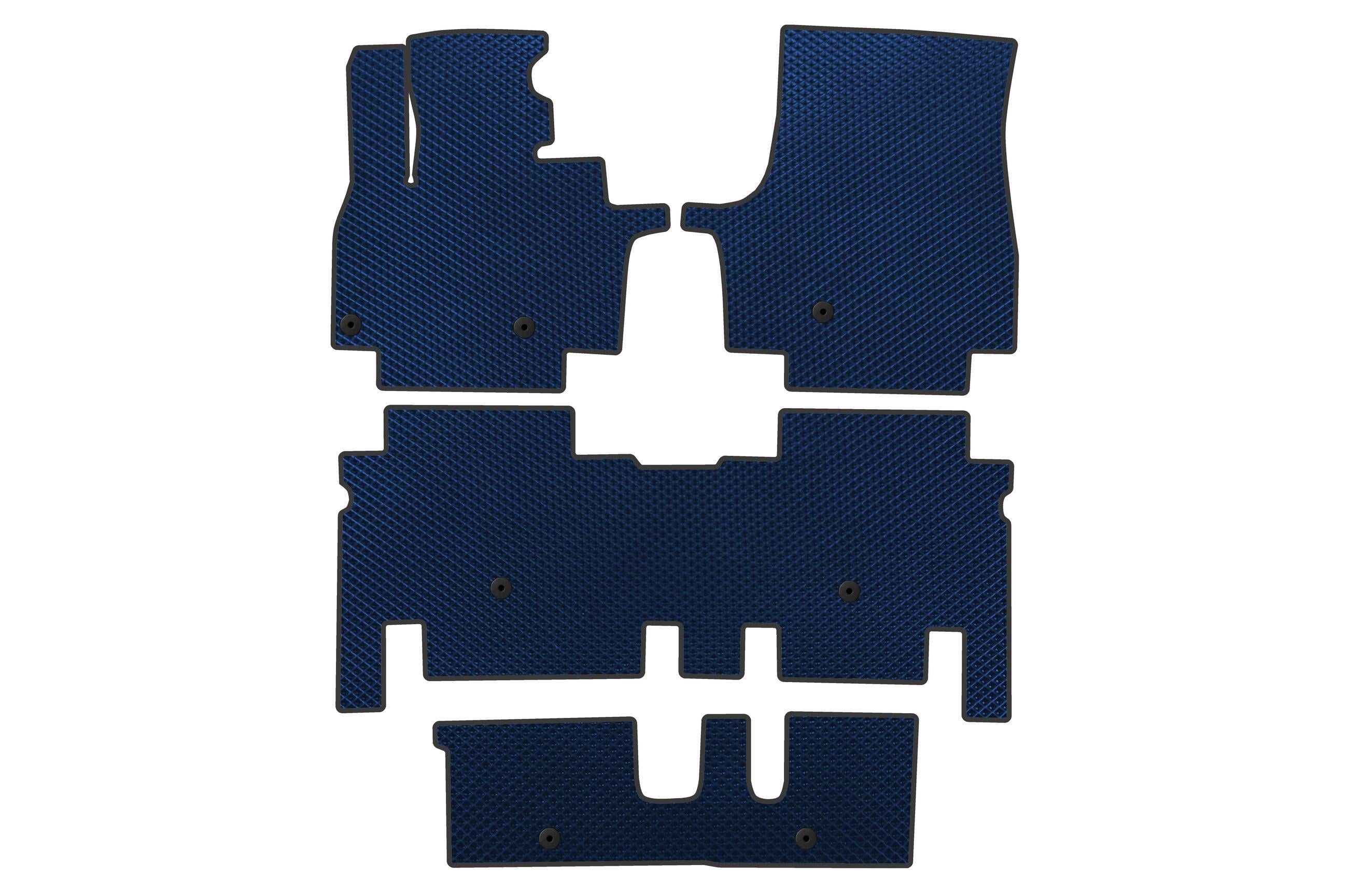 Коврики в автомобиль EVA 3 ряда Digital Designs для KIA EV9 этилвинилацетат Синий (186115)