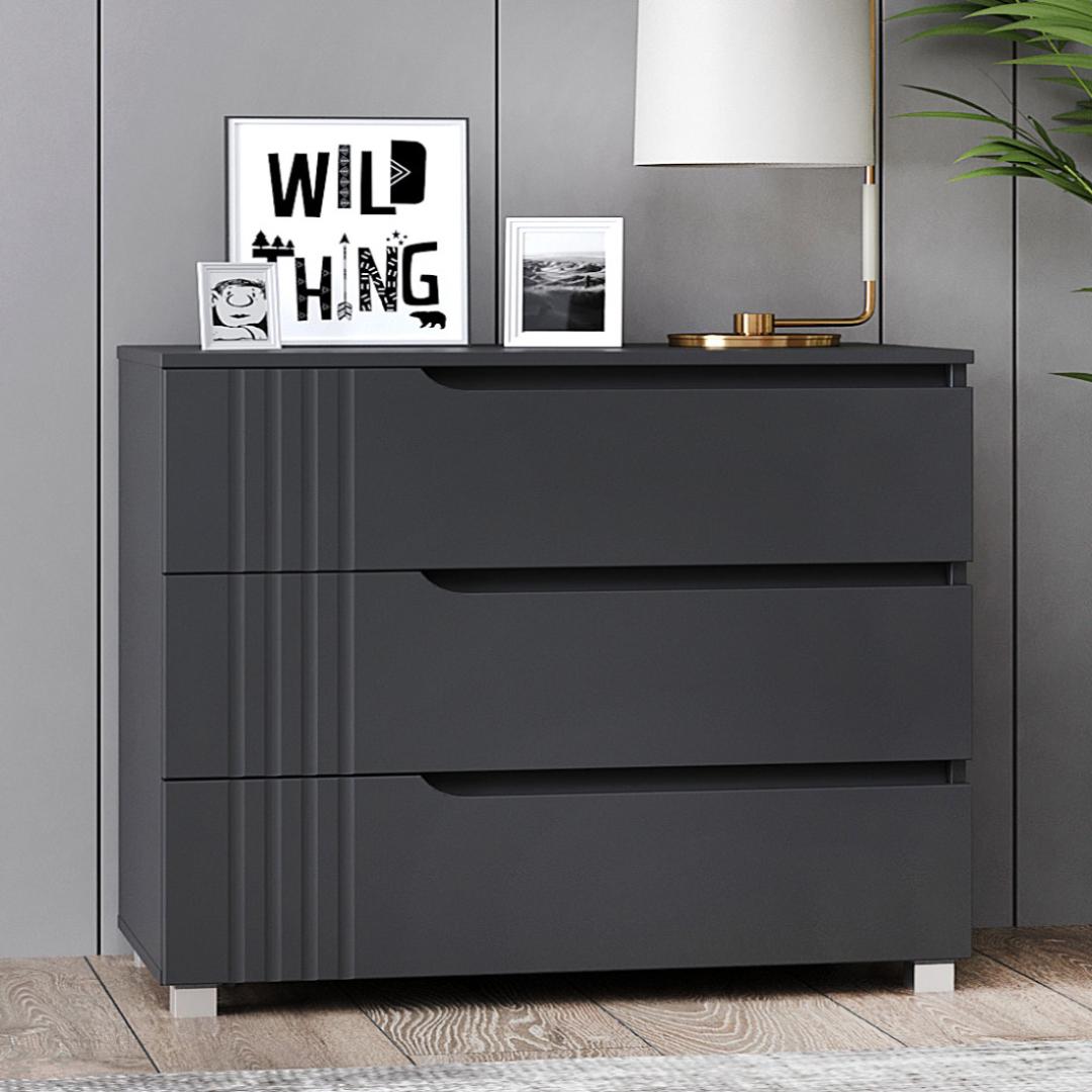 Комод DiPortes Портленд К-30 МДФ 100/76/40 см Антрацит/Графит (01162) - фото 1 Комод DiPortes Портленд К-30 МДФ 100/76/40 см Антрацит/Графит (01162) - фото 1