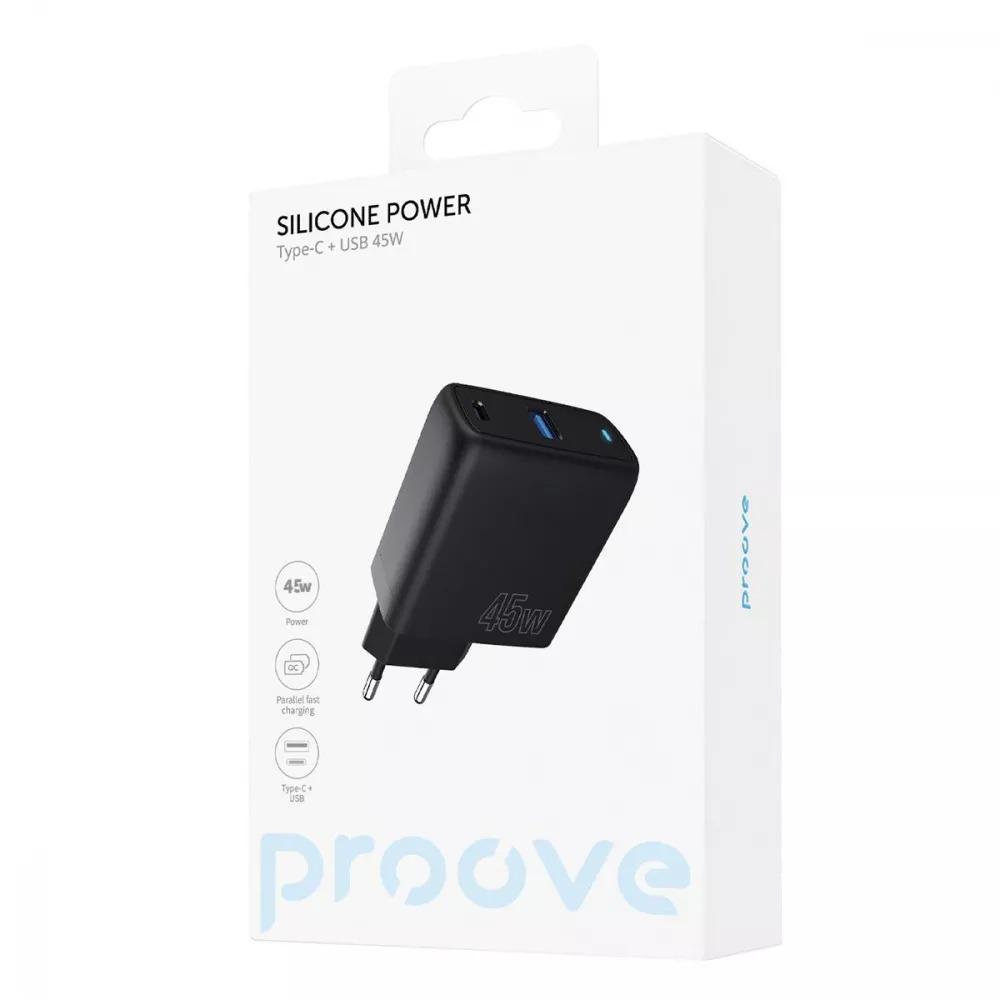 Зарядное устройство сетевое Proove Silicone Power 45 Вт Черный (14332700) - фото 5