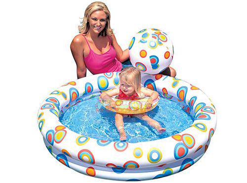 Бассейн детский надувной Intex 59460 с мячиком/кругом 122x25 см 150 л (t7-59460)