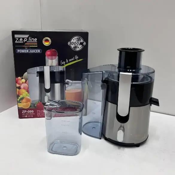 Соковижималка Zepline ZP-099 3000 Вт з нержавіючої сталі та широкою горловиною 3 швидкості 0,6 л Silver - фото 6 Соковижималка Zepline ZP-099 3000 Вт з нержавіючої сталі та широкою горловиною 3 швидкості 0,6 л Silver - фото 6