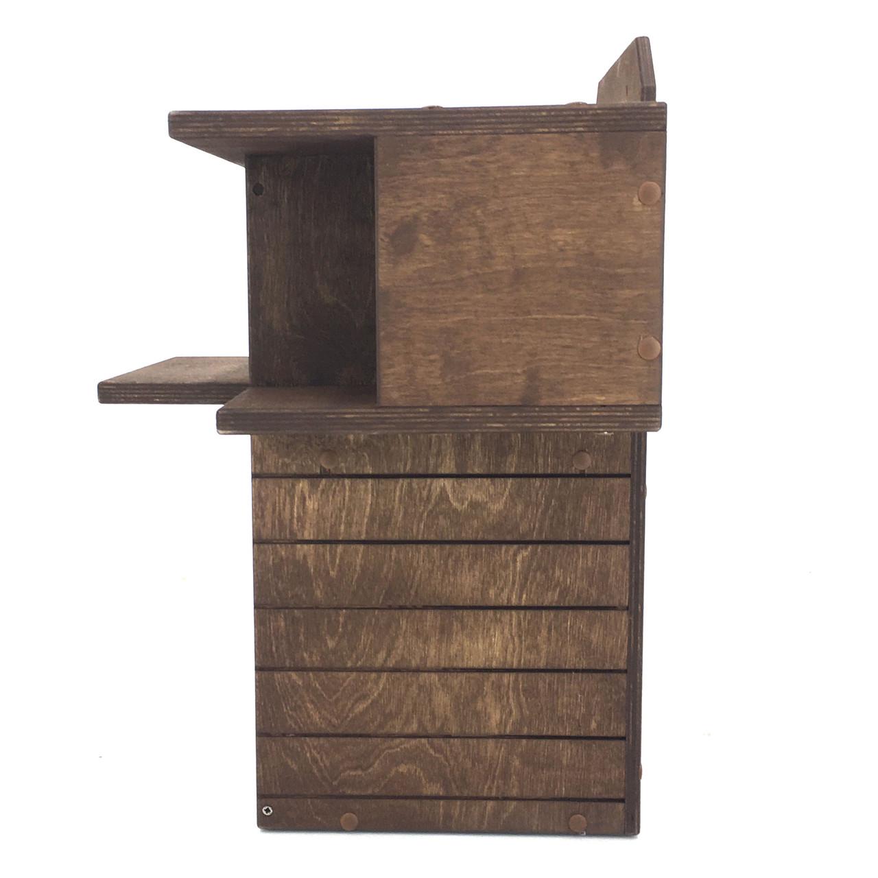 Домик для белок из дерева Чилим Капучино (ДДБ-000709) - фото 3 Домик для белок из дерева Чилим Капучино (ДДБ-000709) - фото 3