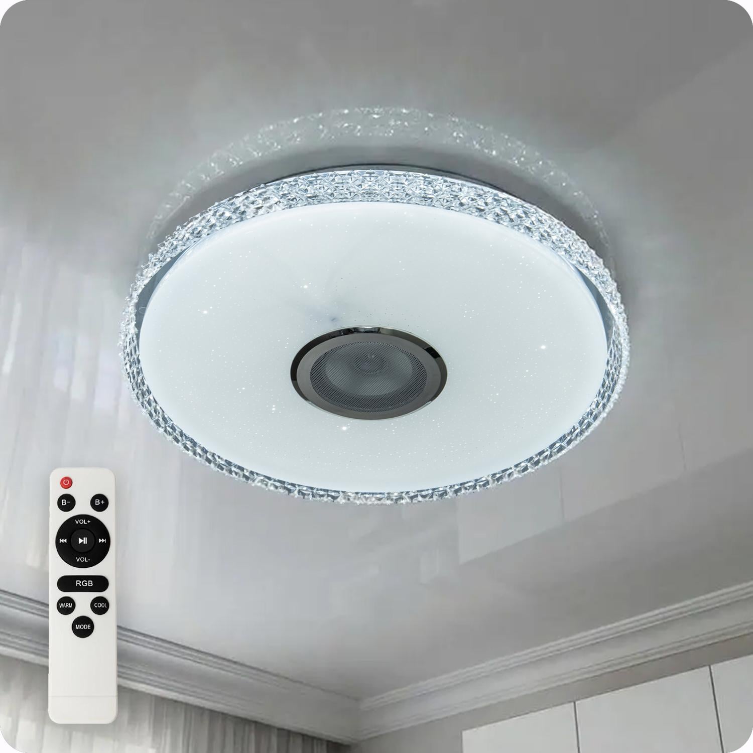 Люстра світлодіодна 517 Dlight RGB з пультом і колонкою 70 Вт Білий (02155)