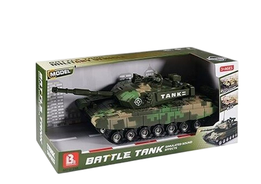 Танк 58024 A свет/звук/корпус открывается/вращающаяся башня/подвижный люк и руки солдатика 40 см