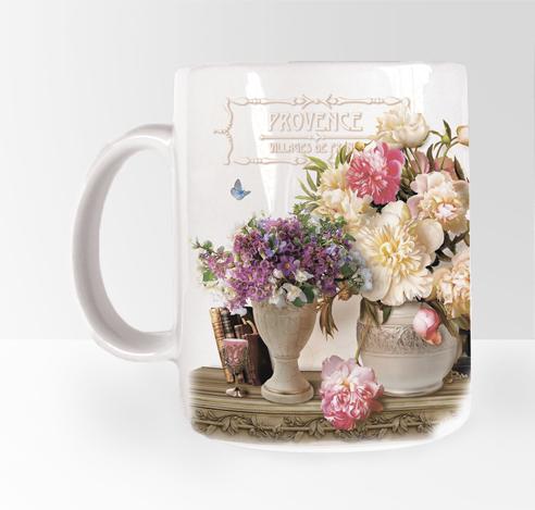 Кружка керамическая Прованс Букет пион 5 350 мл (прч05п)