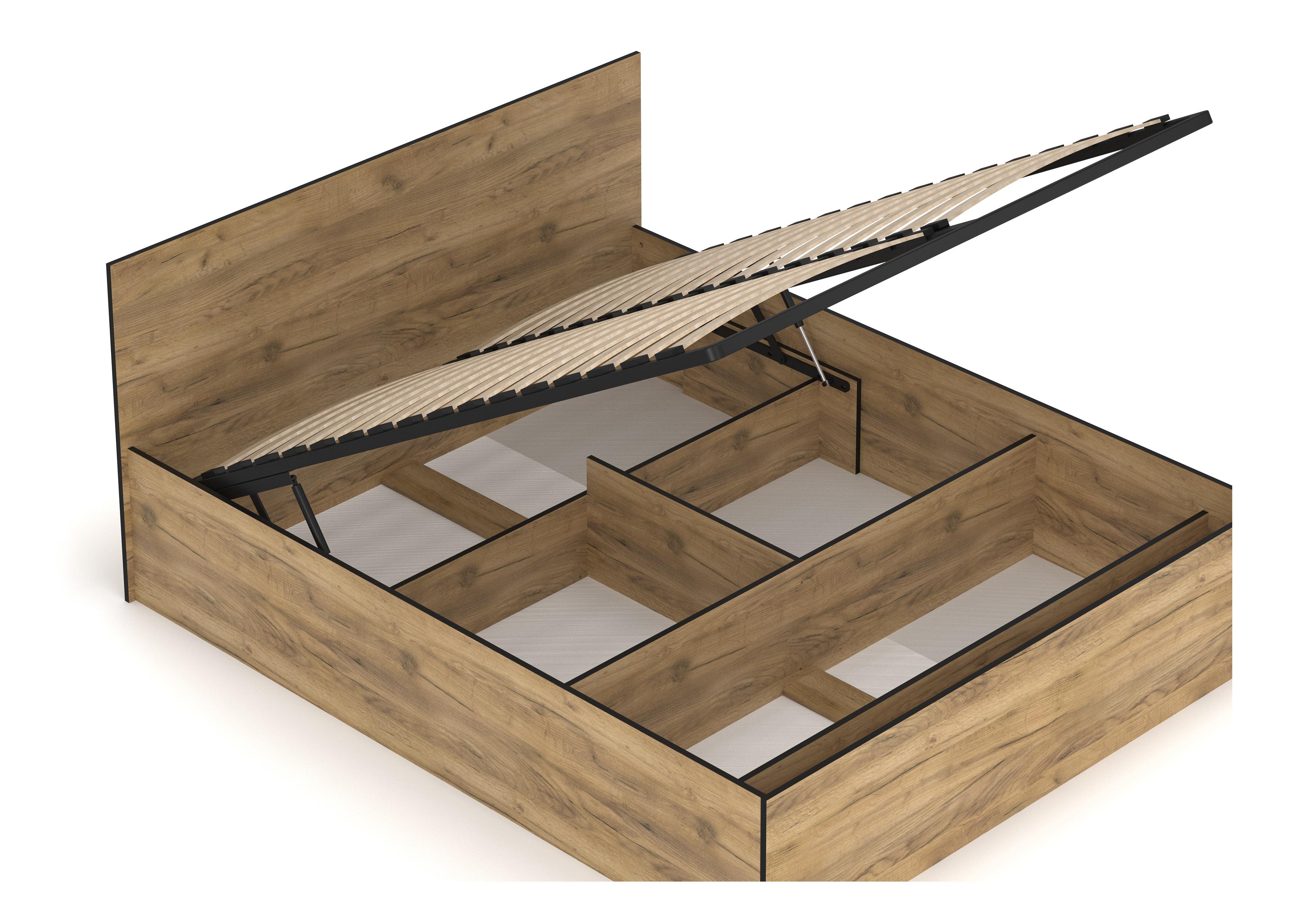 Ліжко Бруклін 160х200 з підйомним механізмом Дуб крафт золотий (01384-004)