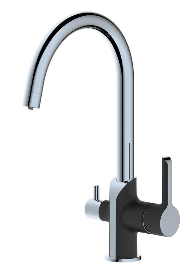 Смеситель для кухни с подключением для питьевой воды Qtap Grand QTGRA362CRB45669 (56090)