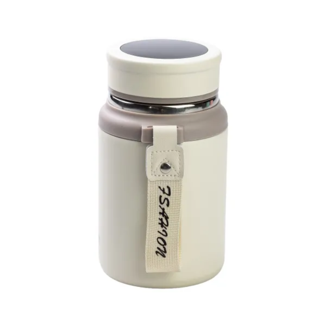 Термос Fashion с датчиком температуры и ситечком 700 мл Белый