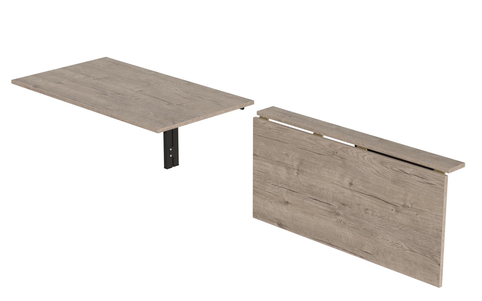 Обеденный стол-трансформер стеновой Ferrum-decor Ника металл/ДСП 16 мм 420x900x500 мм Черный/Дуб Сан-Марино (FRD-105165) - фото 6 Обеденный стол-трансформер стеновой Ferrum-decor Ника металл/ДСП 16 мм 420x900x500 мм Черный/Дуб Сан-Марино (FRD-105165) - фото 6