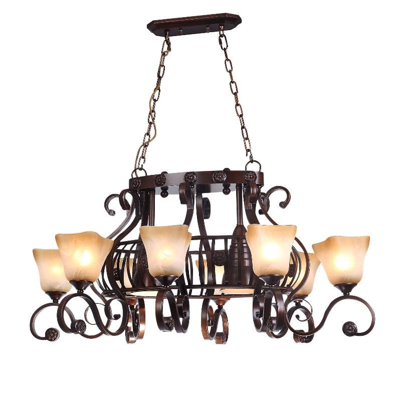 Люстра подвесная Light House ES-15647/8+2 Коричневый (9423)