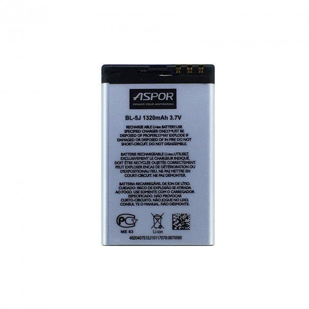 Аккумулятор Aspor для Nokia BL-5J 5228/5230/5233/5800/N900 (1860523173) Аккумулятор Aspor для Nokia BL-5J 5228/5230/5233/5800/N900 (1860523173)