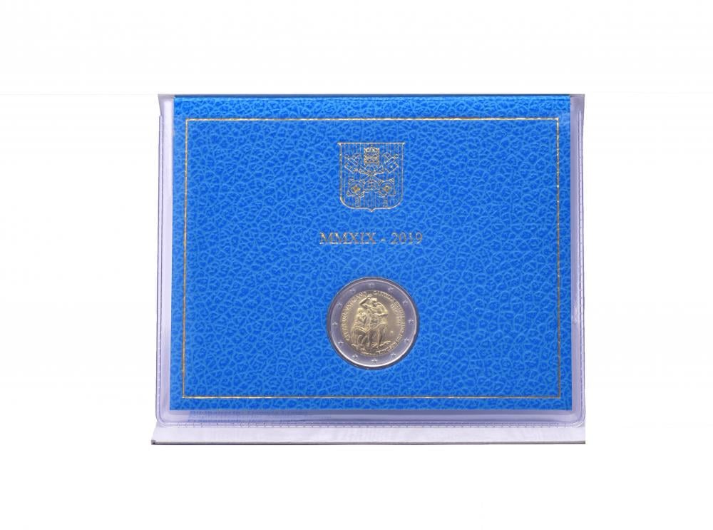 Коллекционная монета Ватикан 2 евро 2019 Биметалл Сикстинская капелла UNC (М13595)