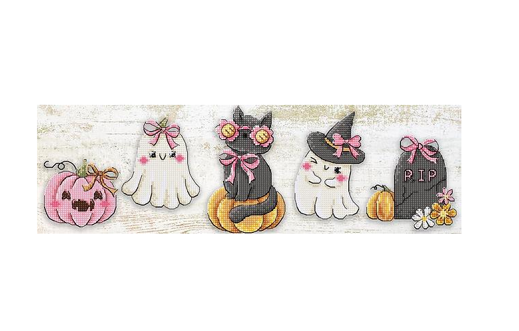 Набор для вышивки крестиком L9944 Boo Crew Ornaments 5 pcs