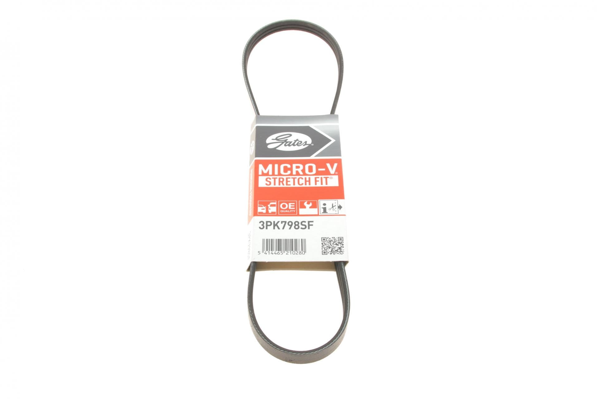 Ремінь генератора GATES для Mazda 3/6/CX-3/CX-5 2.0 11- EPDM (3PK798SF)
