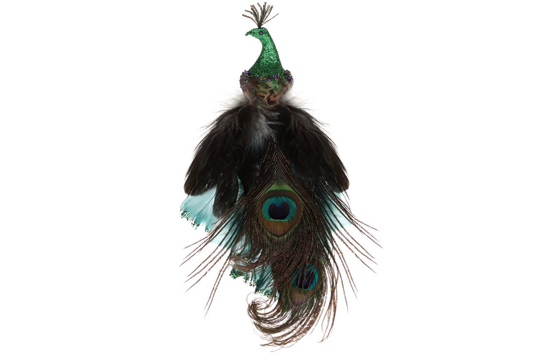 Декоративный Павлин на клипсе BonaDi (499-070)