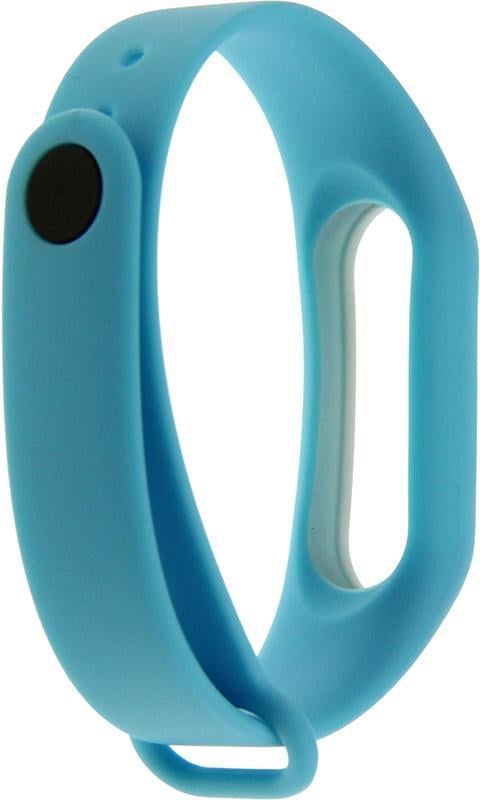 Ремешок UWatch Double Color Replacement Silicone Band Line For Xiaomi Mi Band Line 2 Blue/White - фото 3