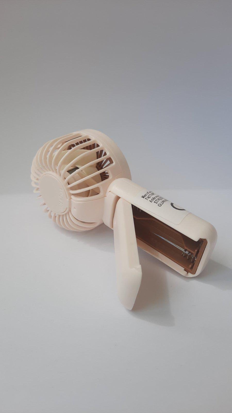 Вентилятор ручной от 2 батарей ААА Коричневый (WF-1001) - фото 5