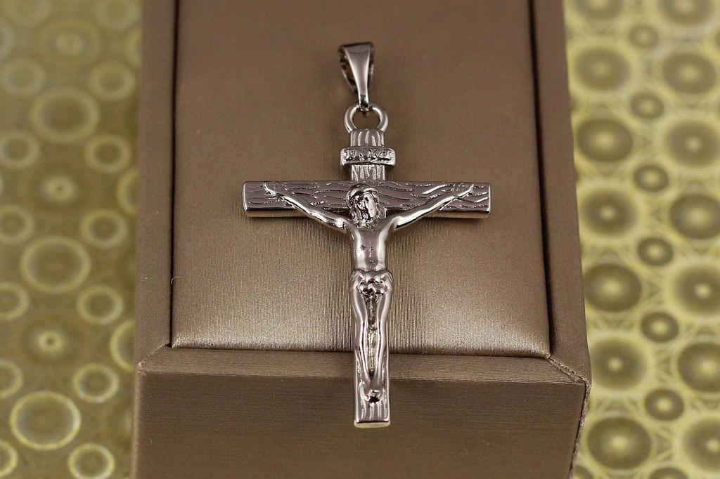 Хрестик Xuping Jewelry великий з розп'яттям 4 см Сріблястий (2254528813)