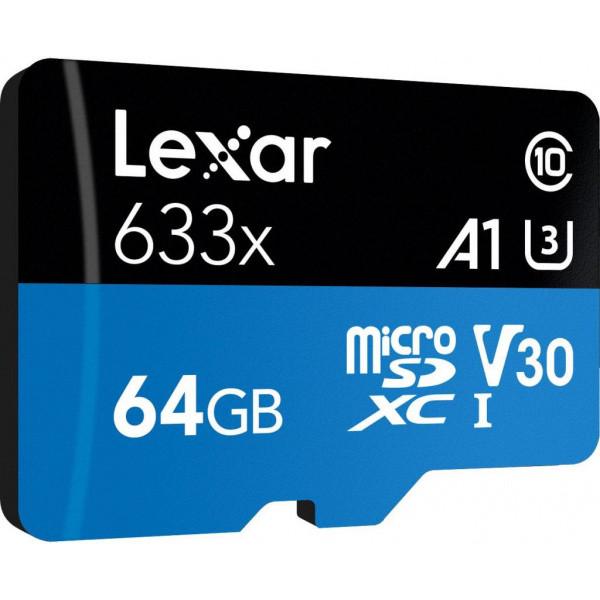 Карта пам'яті Lexar 64GB microSDXC class 10 UHS-I 633x (LSDMI64GBB633A) - фото 2