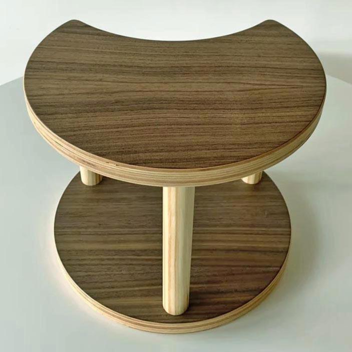 Стульчик из дерева Волия Сепия/Бланже (ТАБ-00640801)