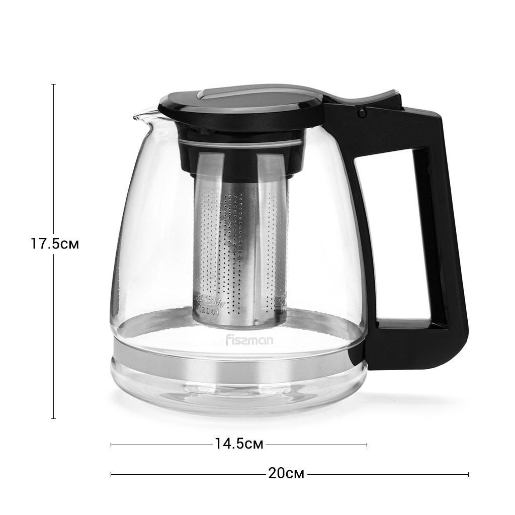 Заварювальний чайник Fissman 20x14x17,5 см 2000 мл з боросилікатного скла (6464) - фото 5 Заварювальний чайник Fissman 20x14x17,5 см 2000 мл з боросилікатного скла (6464) - фото 5