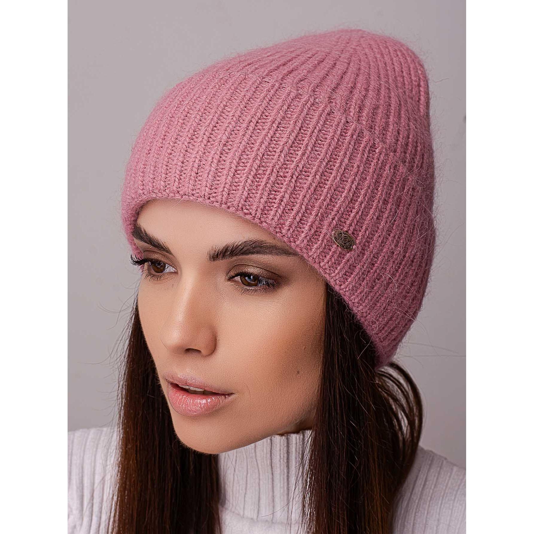 Шапка ангоровая Leks ТРЮФЕЛЬ в рубчик с отворотом утепленная флисом one size Запорошенная роза (205084) - фото 1 Шапка ангоровая Leks ТРЮФЕЛЬ в рубчик с отворотом утепленная флисом one size Запорошенная роза (205084) - фото 1