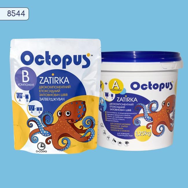 Затирка для плитки Octopus Zatirka 8544 эпоксидная 1,25 кг