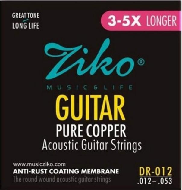 Струны для гитары Ziko DR-012 Pure Copper 12-53 Light