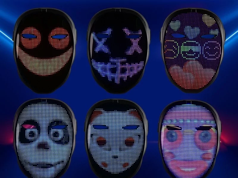 Маска интерактивная Cyber ​​Face LED - фото 2