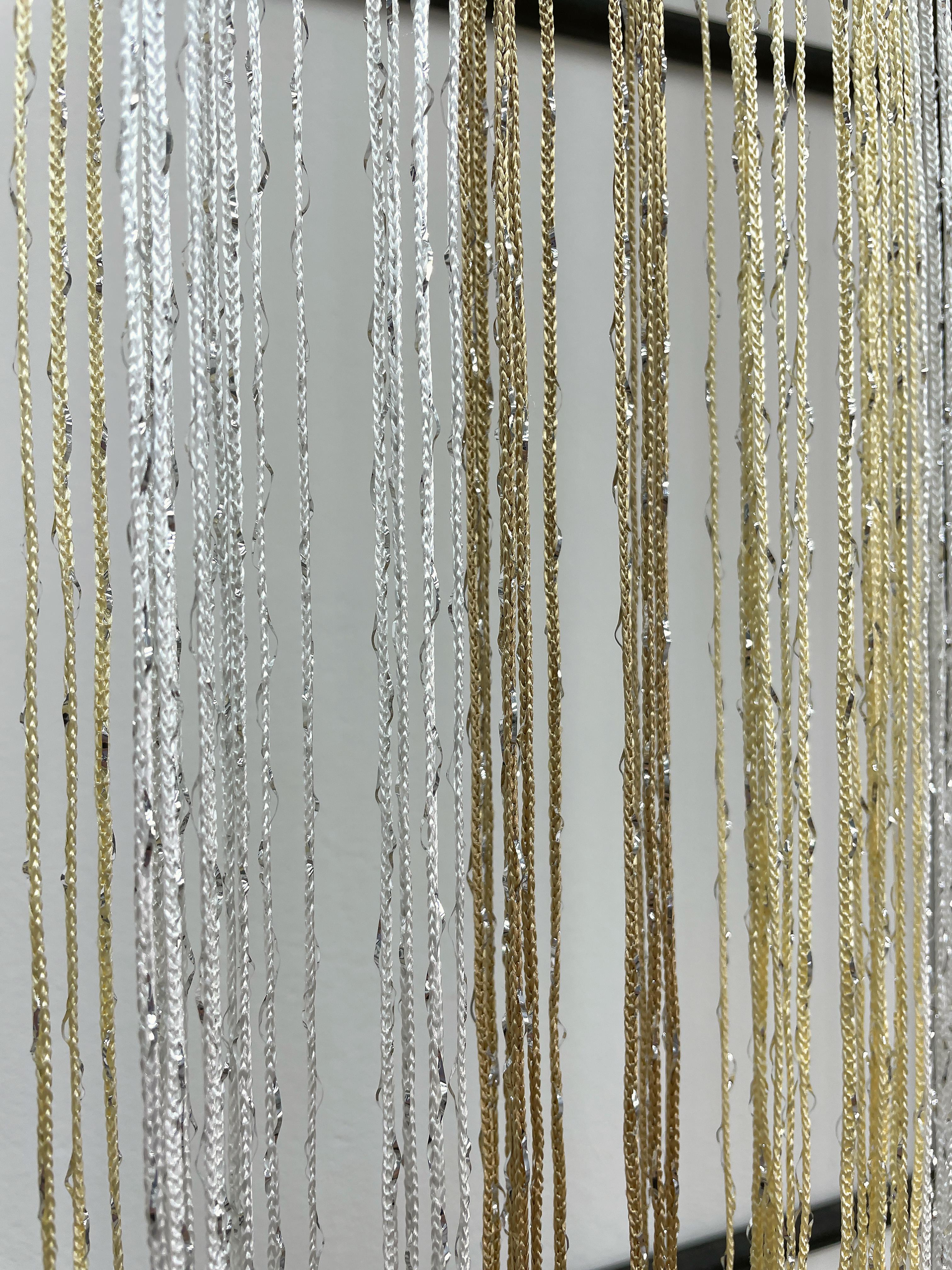 Шторы-нити с люрексом 300х300 см Бежевый с молочным (61-082) - фото 8 Шторы-нити с люрексом 300х300 см Бежевый с молочным (61-082) - фото 8