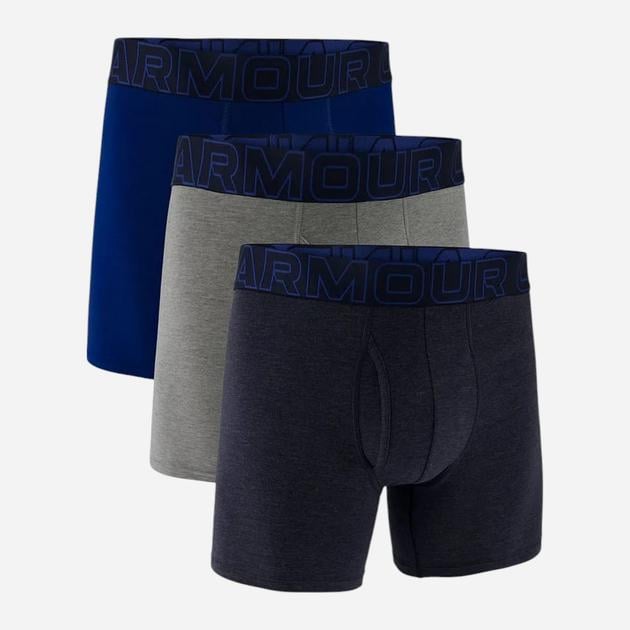 Трусы UA Underwear Boxers RU PERFORMANCE COTTON - SOLID 6 3PK L Синий/Серый/Темно-синий (1383889-410 L)