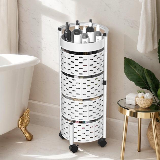 Этажерка на колесах R100102-W Sphere 4 овраг 33x81 см Этажерка на колесах R100102-W Sphere 4 овраг 33x81 см