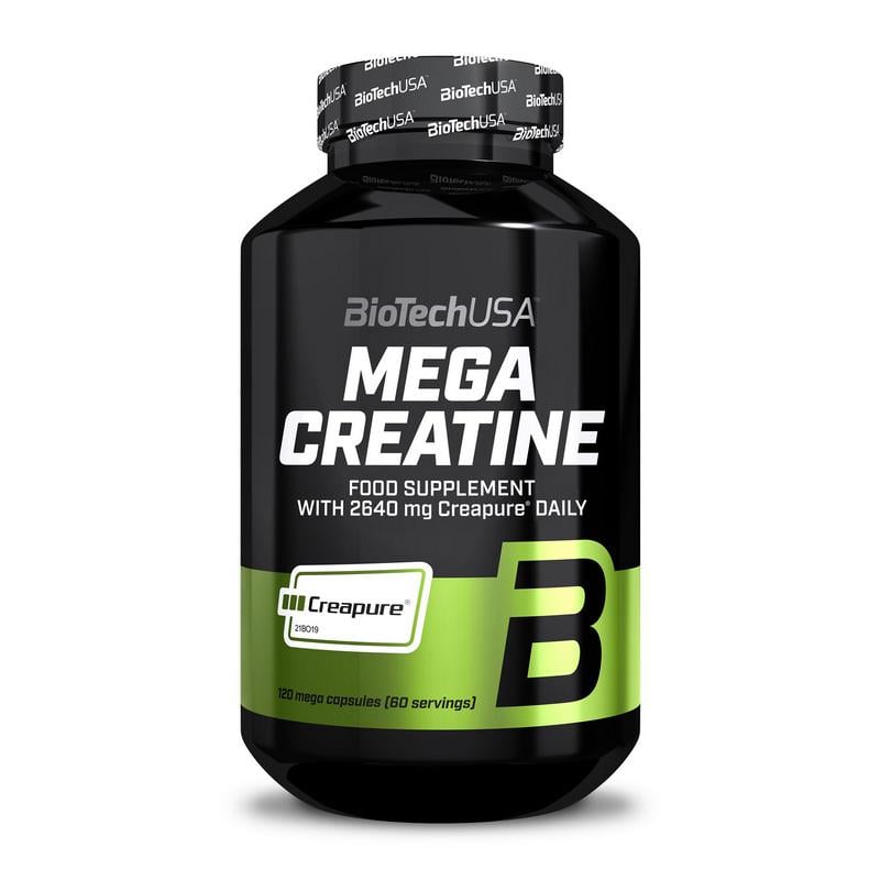 Креатин моногидрат Creapure BioTech Mega Creatine 120 капс.