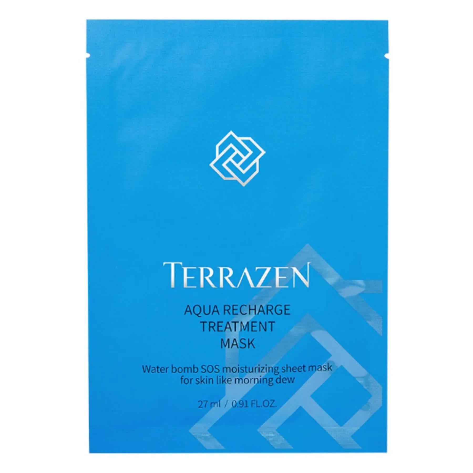 Маска для лица TERRAZEN AQUA RECHARGE TREATMENT MASK интенсивно увлажняющая тканевая 27 мл
