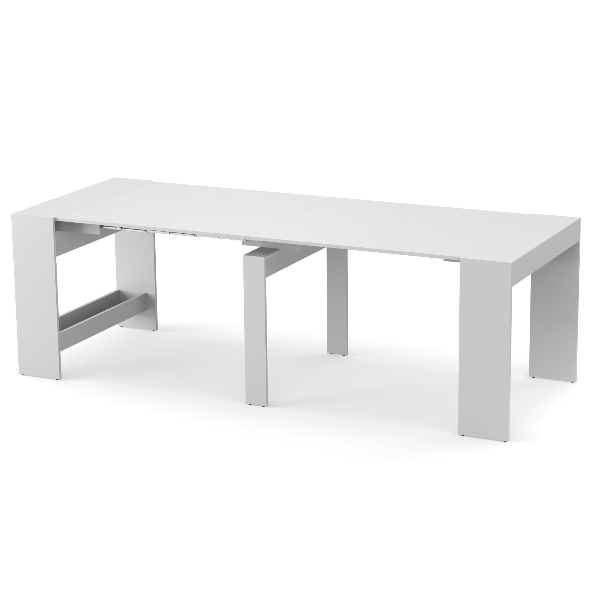 Обеденный раздвижной стол для кухни Неман ПИТОН Лайт Белый (853045)