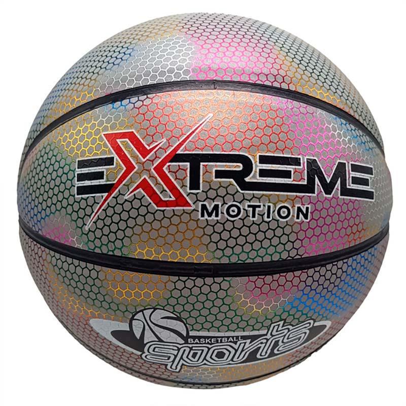 Мяч баскетбольный Extreme Motion №7 BB2208 500 г Silver (27631194) Мяч баскетбольный Extreme Motion №7 BB2208 500 г Silver (27631194)