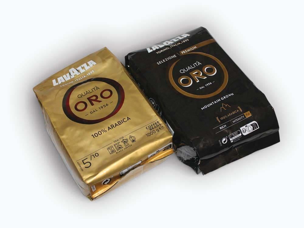 Комплект кофе в зернах Lavazza Qualita Oro классический и Mountain Grown 2 кг