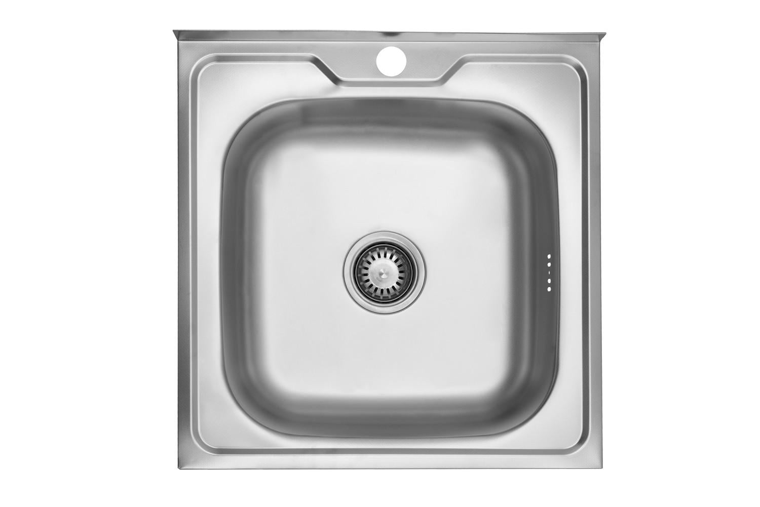 Мойка кухонная Kroner CV022811 из нержавеющей стали квадратная 500x500 мм 0.6 мм (25958074)