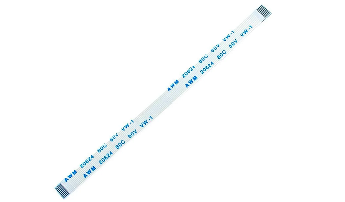 Шлейф плоский 10pin прямий крок 0,5 мм довжина 10 см AWM 20624 80C 60V VW-1 гнучкий кабель (1514472653)