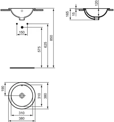 Умывальник Ideal Standard Connect 38 (E505101) - фото 2 Умывальник Ideal Standard Connect 38 (E505101) - фото 2