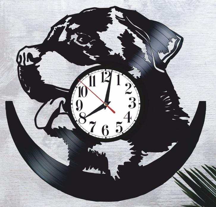 Часы настенные Ротвейлер 2167 из виниловой пластинки